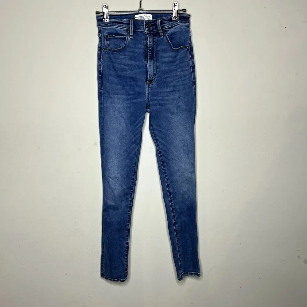 Abercrombie & Fitch Ultra High Rise Super‎ Skinny Ankle Denim Jeans Size 26/2R